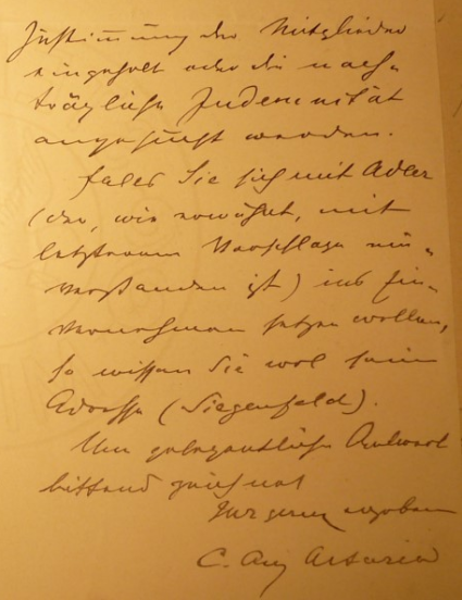 Brief C.A. Artaria, Seite 5